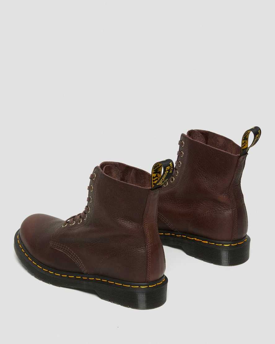 brune dr martens 1460 pascal ambassador damestøvler med snørebånd