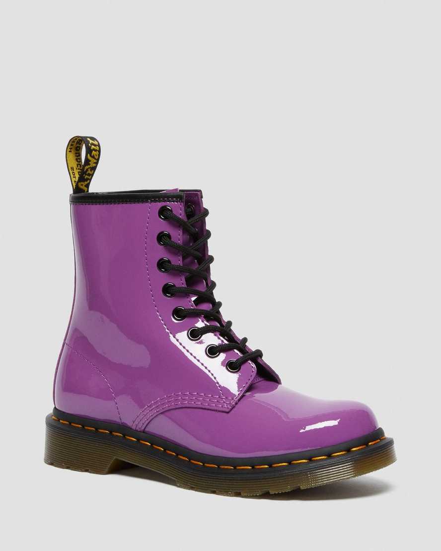 lilla dr martens 1460 patent damestøvler med snøre