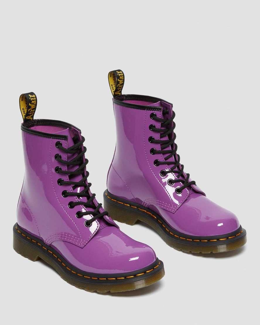 lilla dr martens 1460 patent damestøvler med snøre