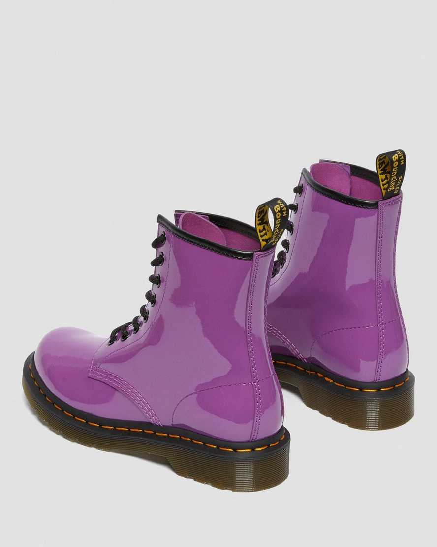 lilla dr martens 1460 patent damestøvler med snøre