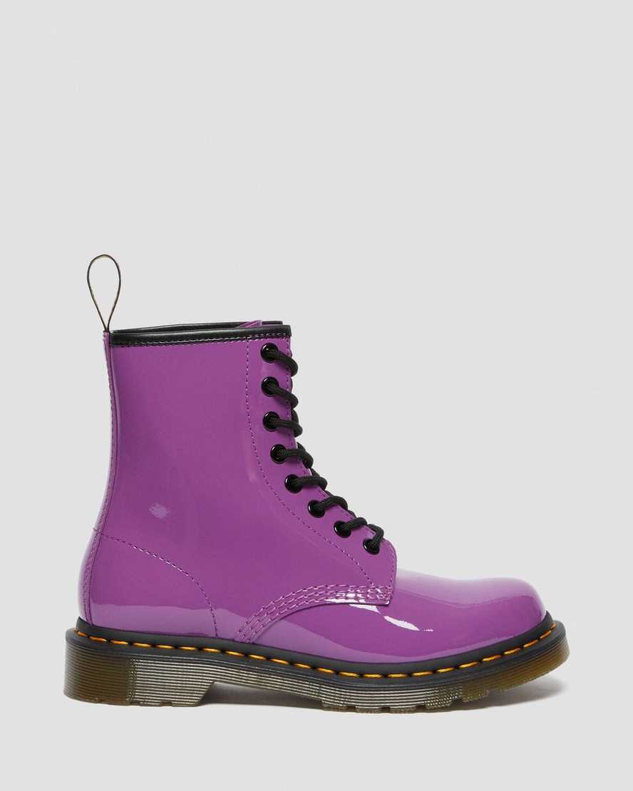 lilla dr martens 1460 patent damestøvler med snøre