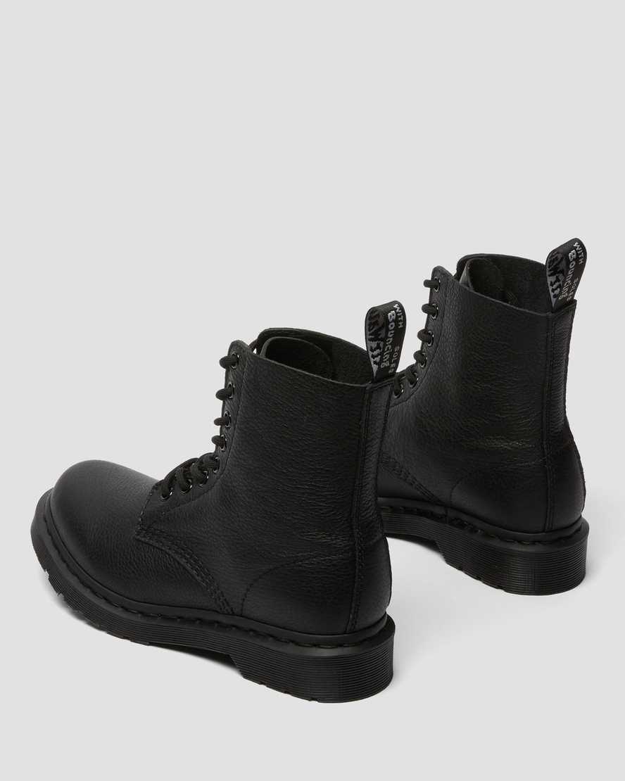 sorte dr martens 1460 pascal mono damestøvler med snørebånd