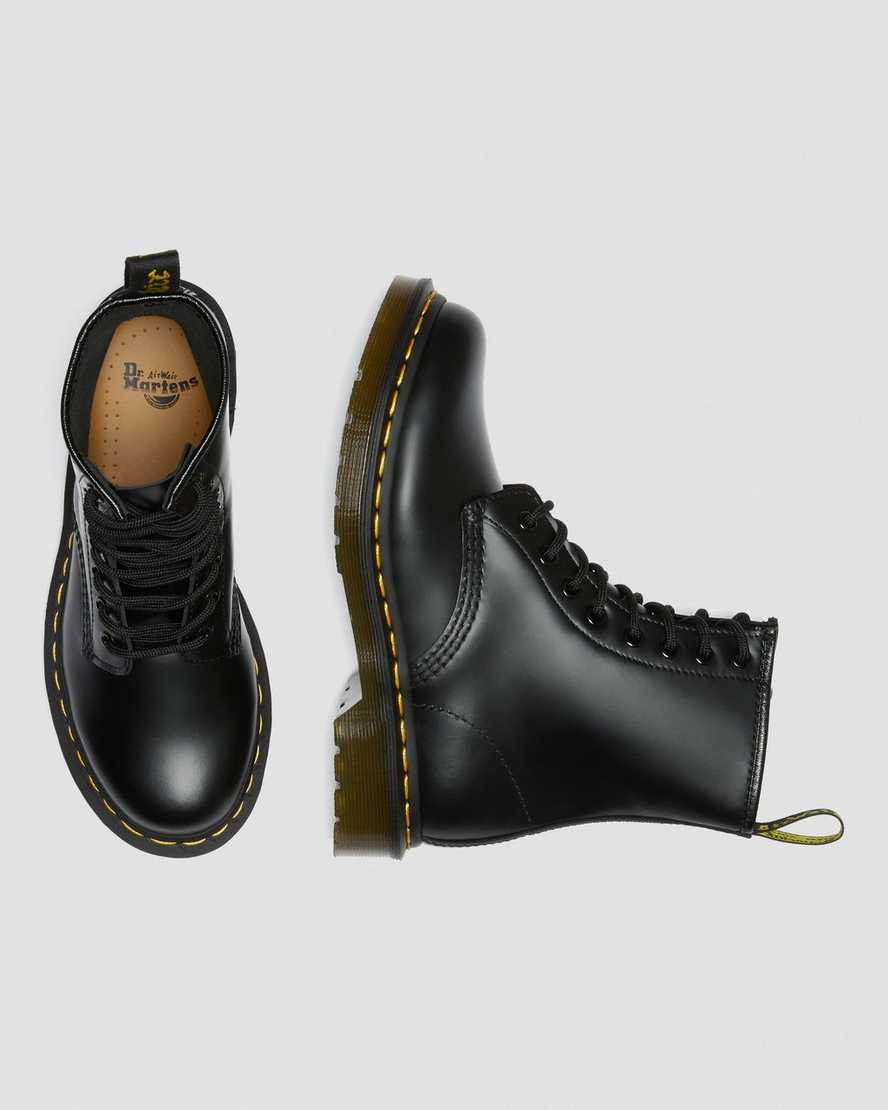 sorte dr martens 1460 smooth damestøvler med snørebånd