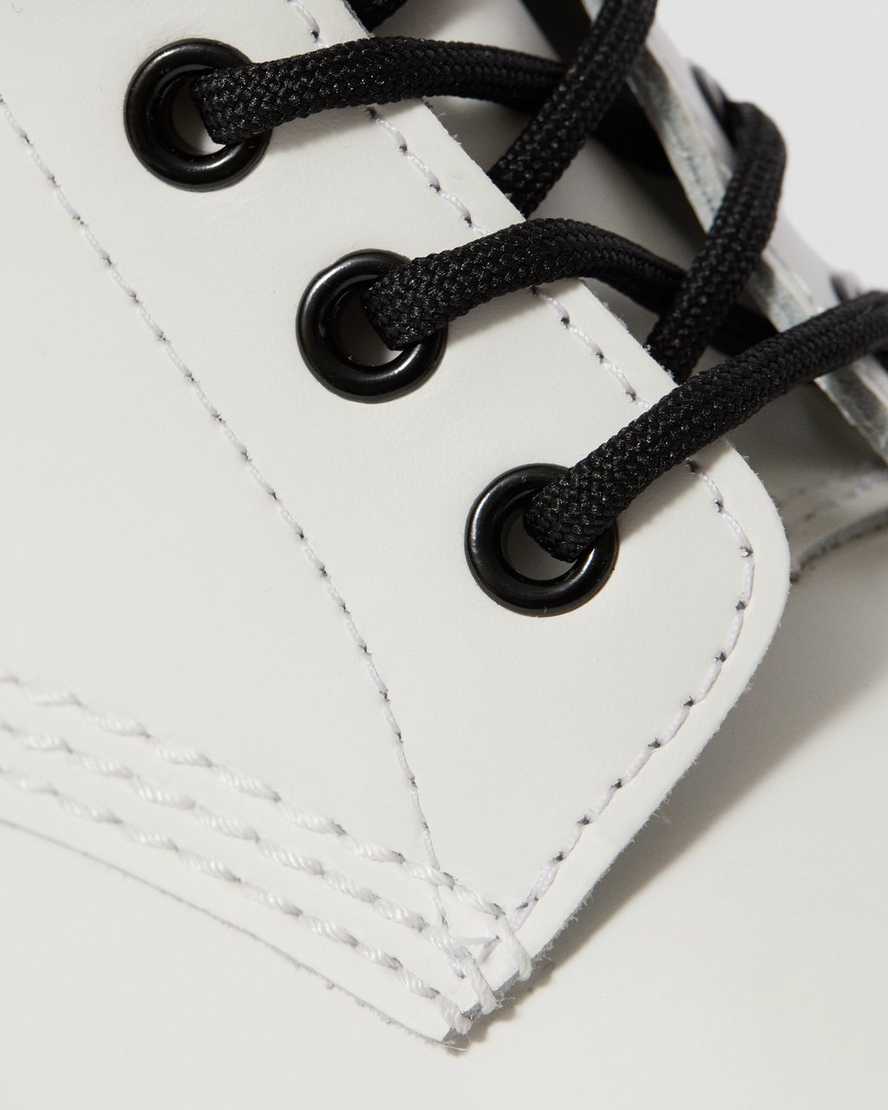 hvide dr martens 1460 smooth damestøvler med snørebånd