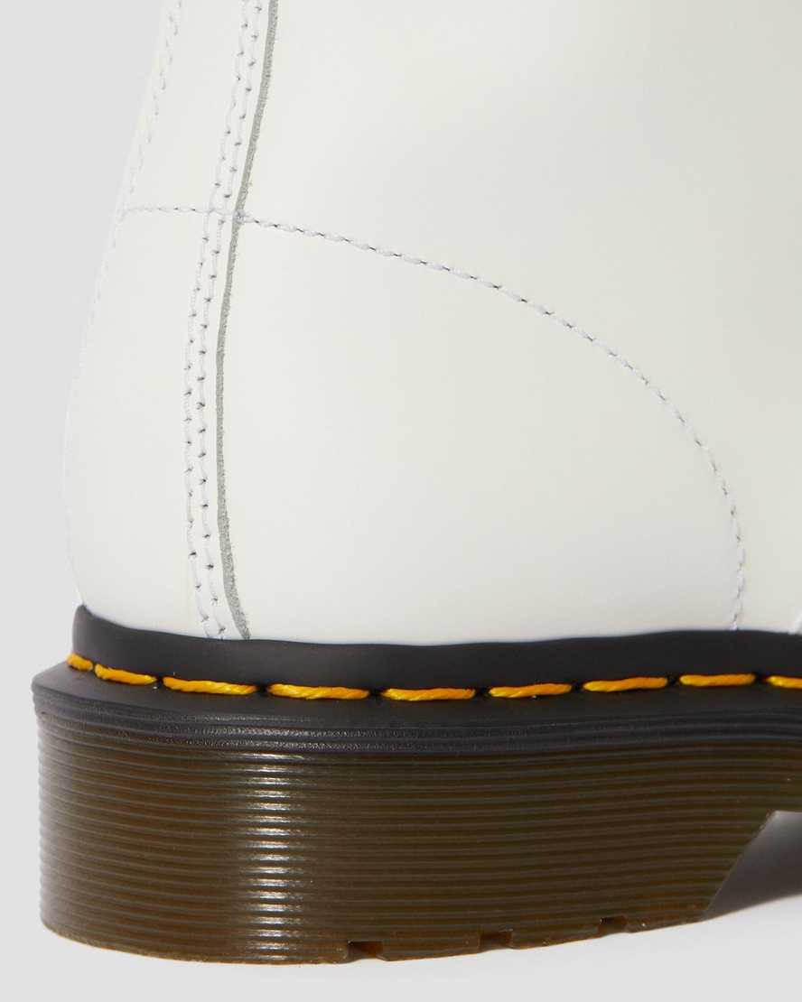 hvide dr martens 1460 smooth damestøvler med snørebånd