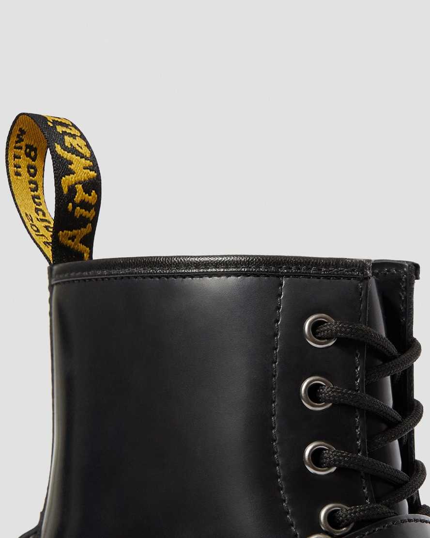 sorte dr martens 1460 harness damestøvler med snørebånd