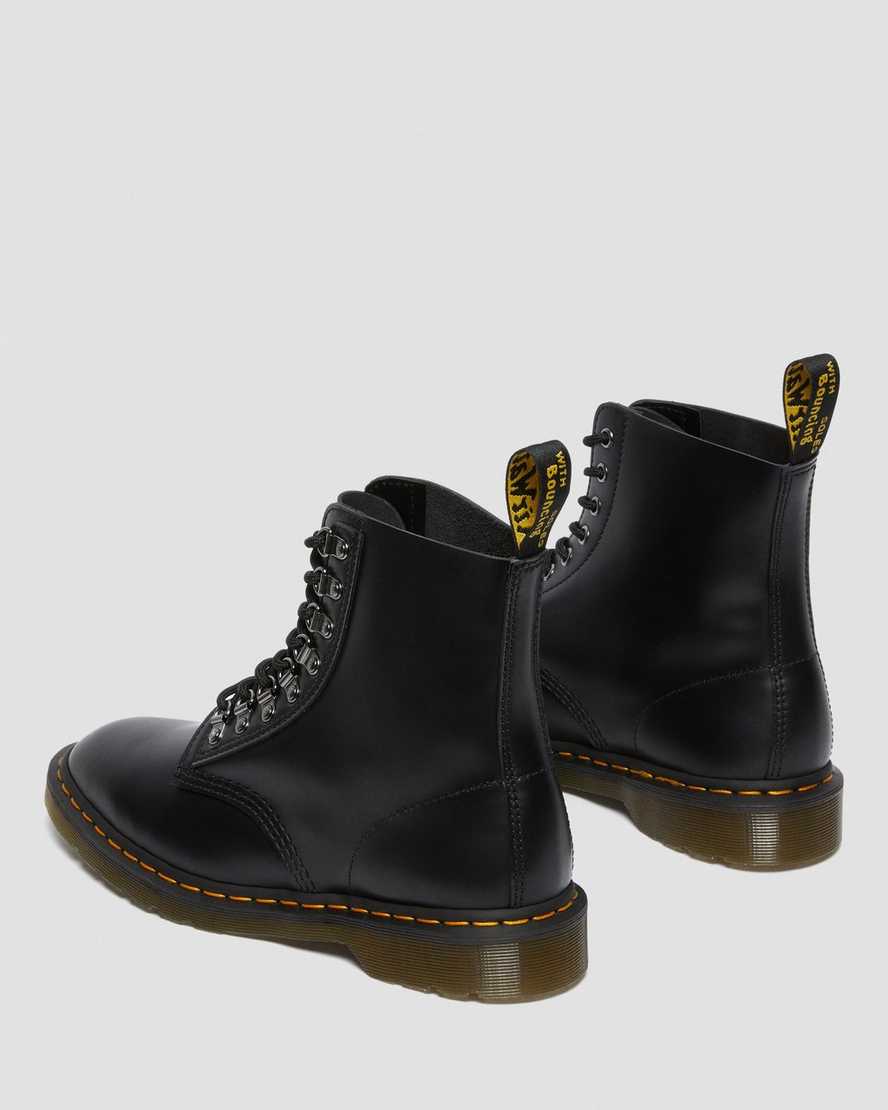 sorte dr martens 1460 pascal verso smooth damestøvler med snørebånd