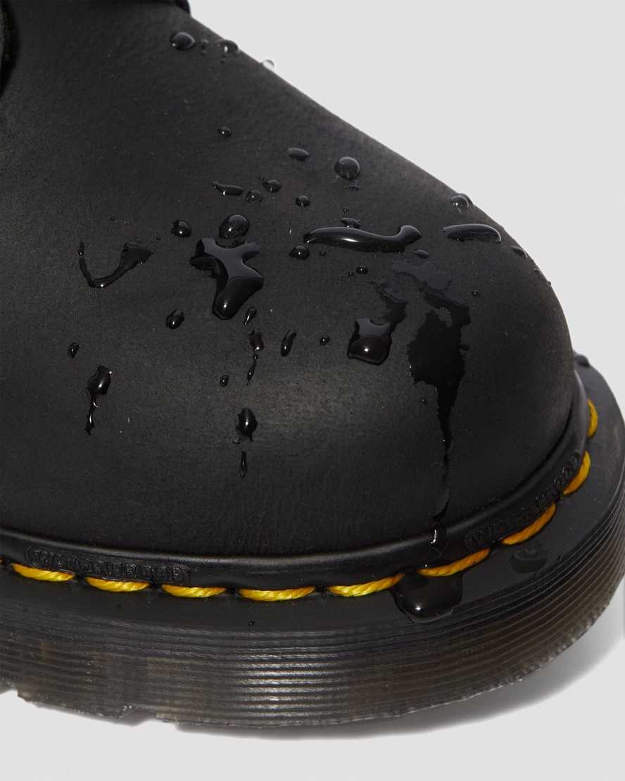 sorte dr martens 1460 vandtætte damestøvler med snøre