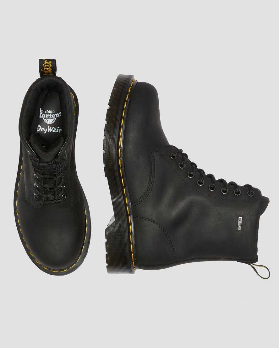 sorte dr martens 1460 vandtætte damestøvler med snøre