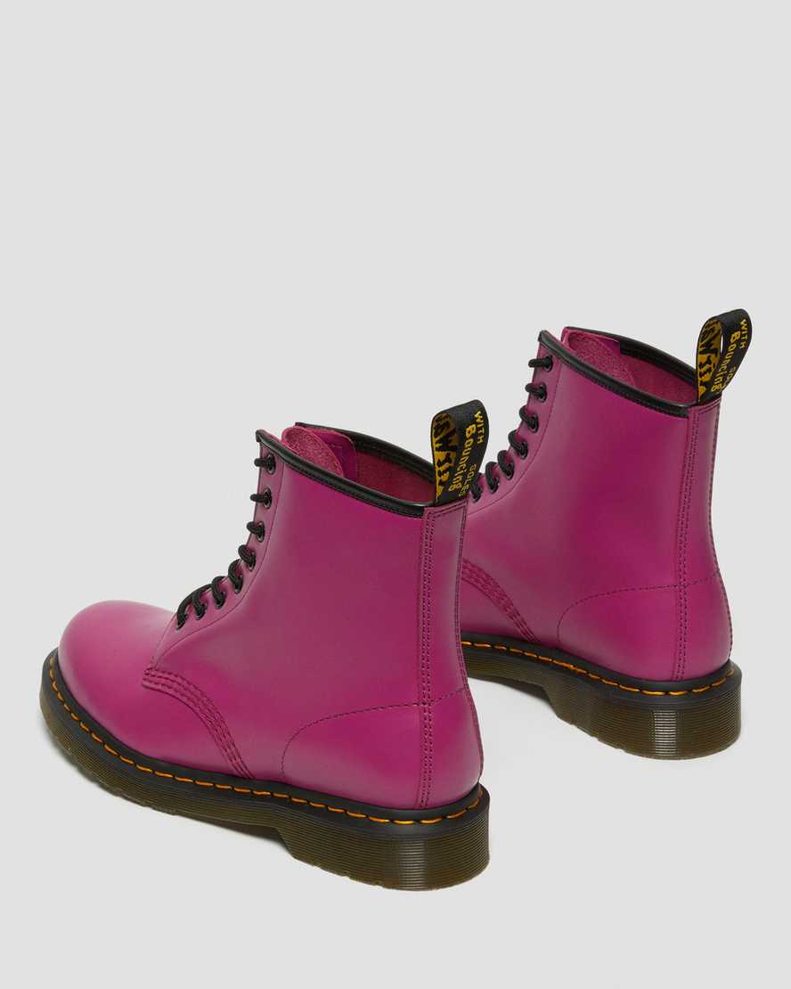 dr. martens 1460 smooth damestøvler med snørebånd lyserød