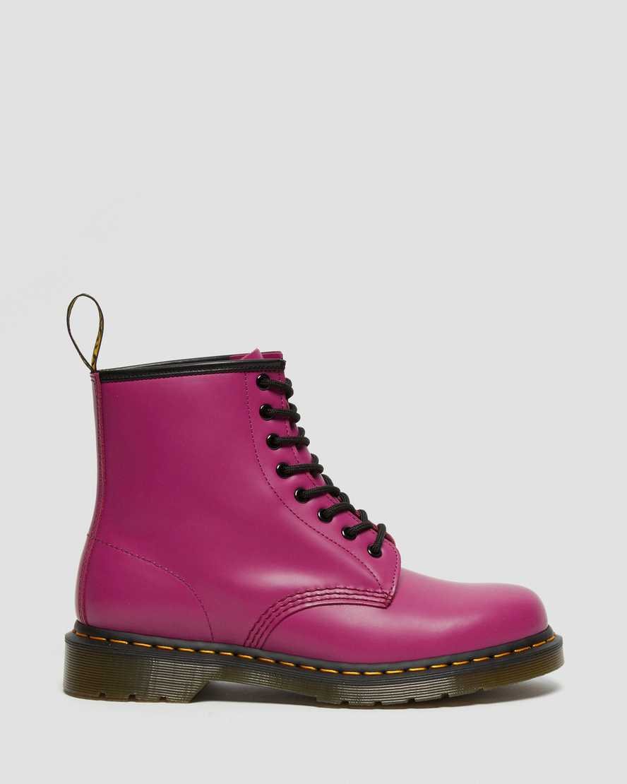 dr. martens 1460 smooth damestøvler med snørebånd lyserød
