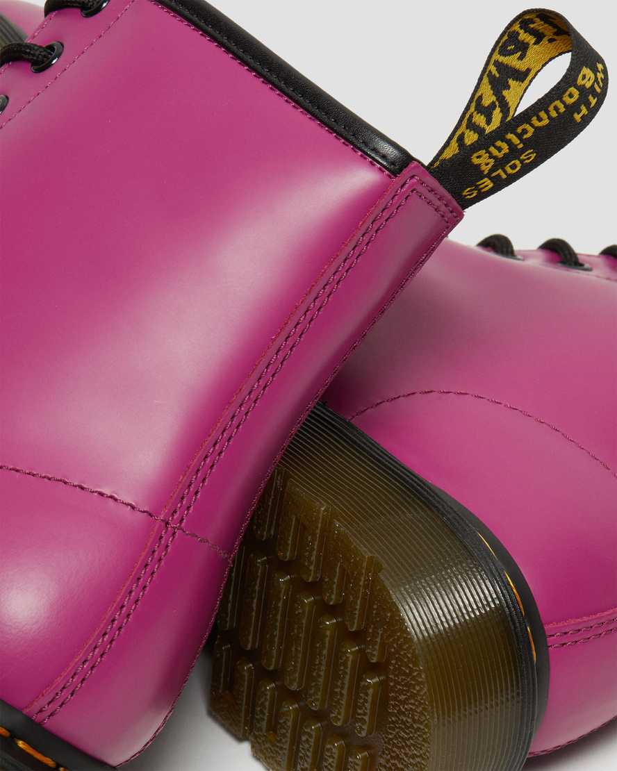 dr. martens 1460 smooth damestøvler med snørebånd lyserød