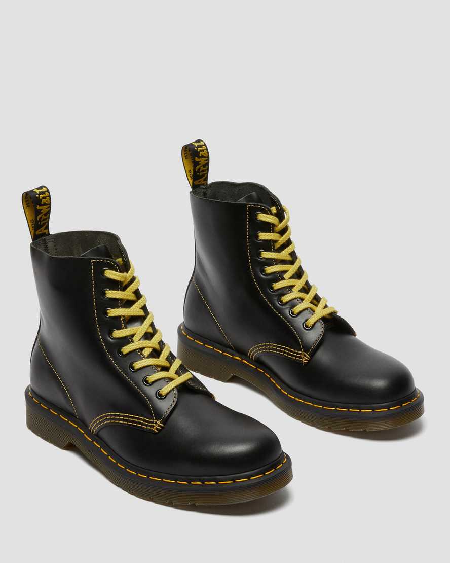 sorte dr martens 1460 pascal atlas damestøvler med snørebånd