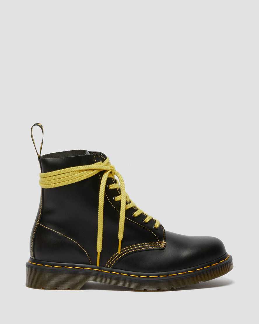sorte dr martens 1460 pascal atlas damestøvler med snørebånd