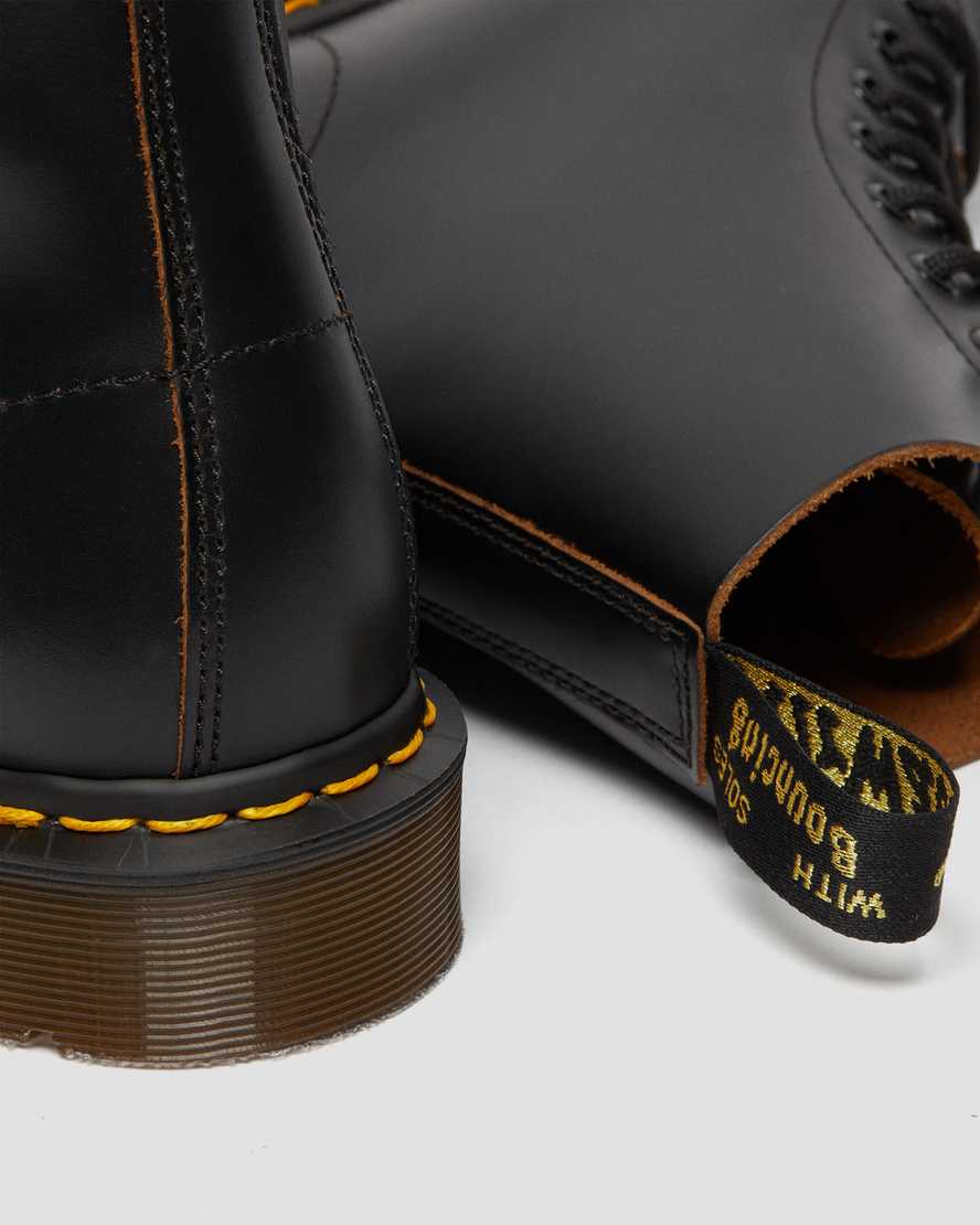 sorte dr martens 1460 vintage made in england damestøvler med snørebånd