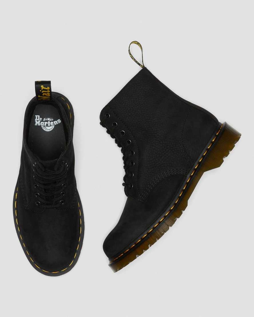 sorte dr martens 1460 pascal damestøvler med snørebånd
