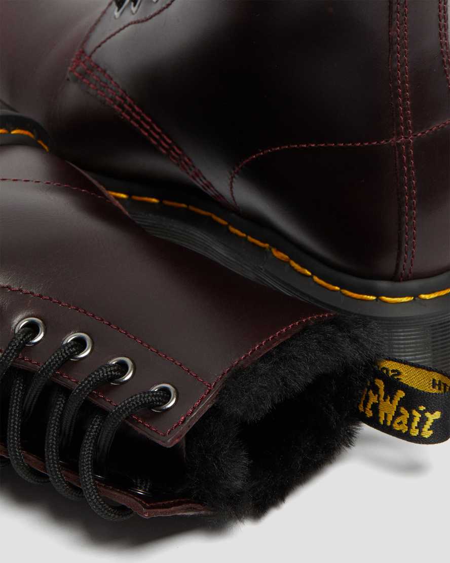 dr. martens 1460 serena faux fur lined damestøvler med snørebånd