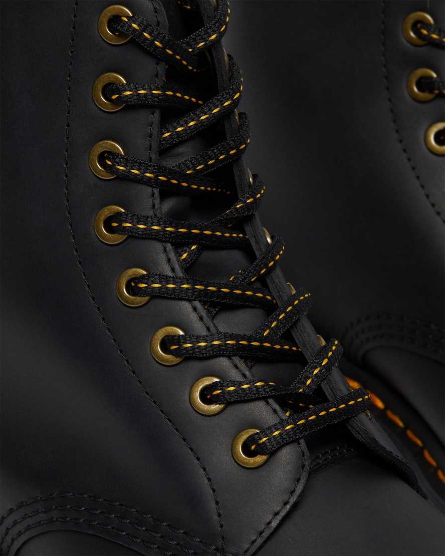 sorte dr martens 1460 pascal damestøvler med snørebånd