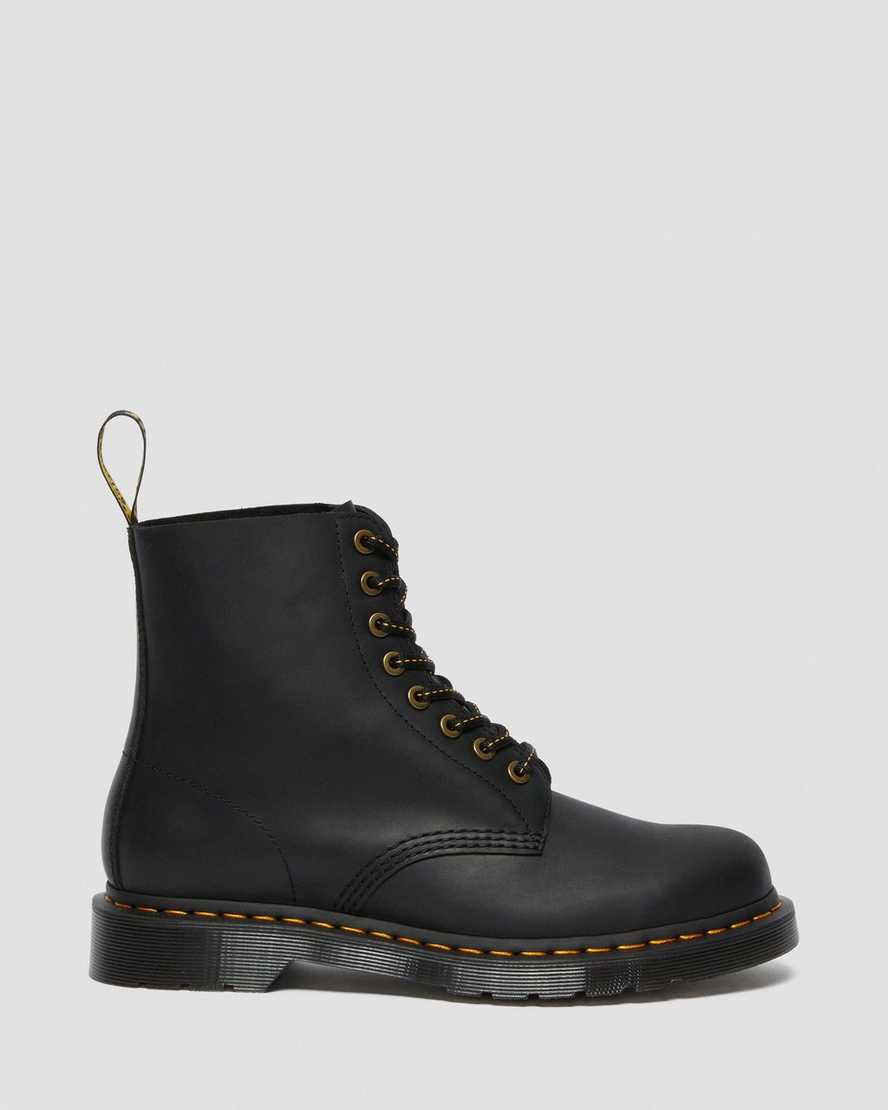 sorte dr martens 1460 pascal damestøvler med snørebånd