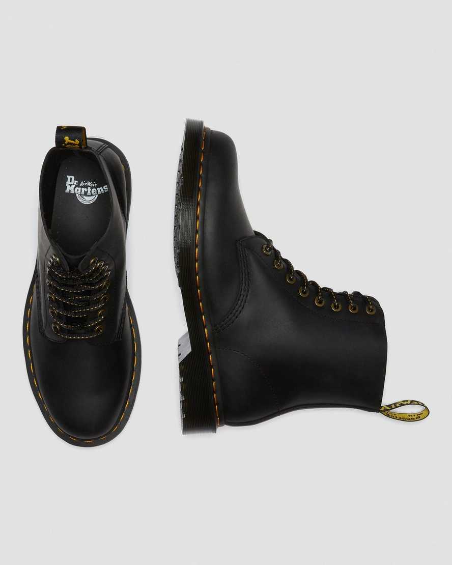 sorte dr martens 1460 pascal damestøvler med snørebånd