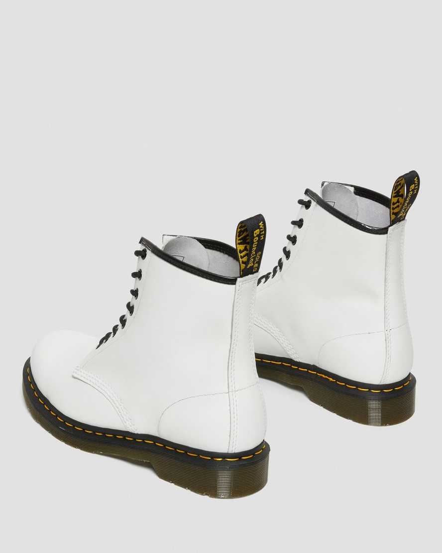 hvide dr martens 1460 smooth damestøvler med snørebånd