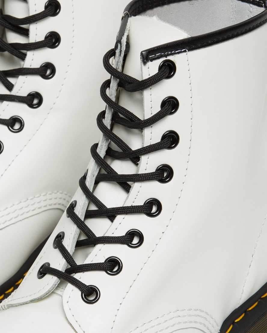 hvide dr martens 1460 smooth damestøvler med snørebånd