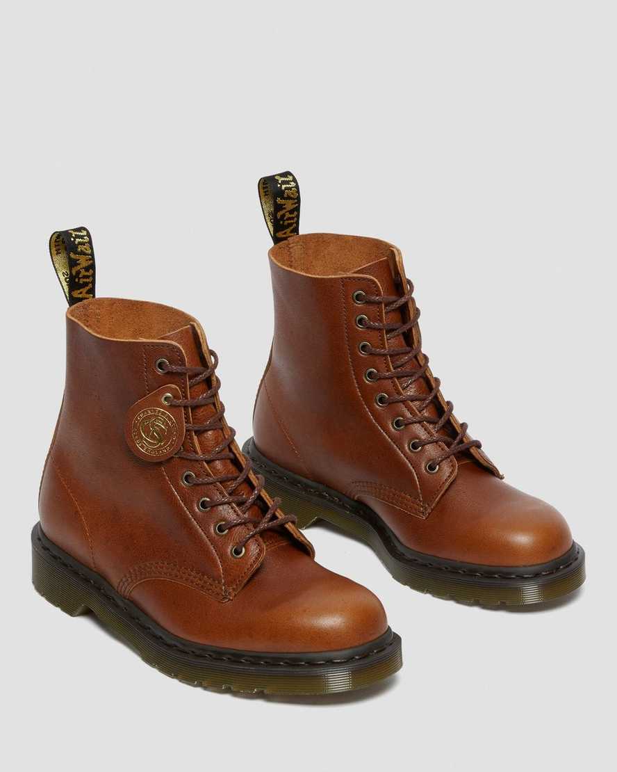 dr. martens 1460 pascal damestøvler med snørebånd brune