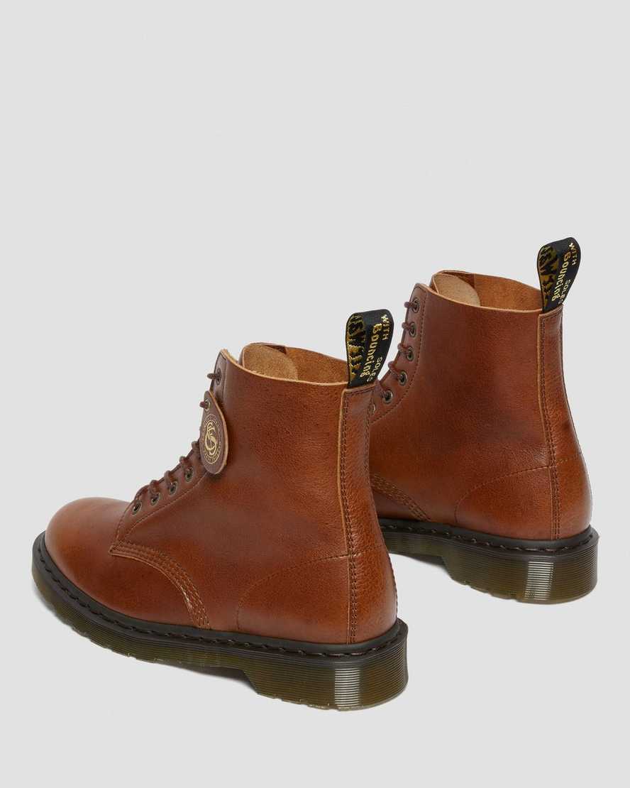 dr. martens 1460 pascal damestøvler med snørebånd brune