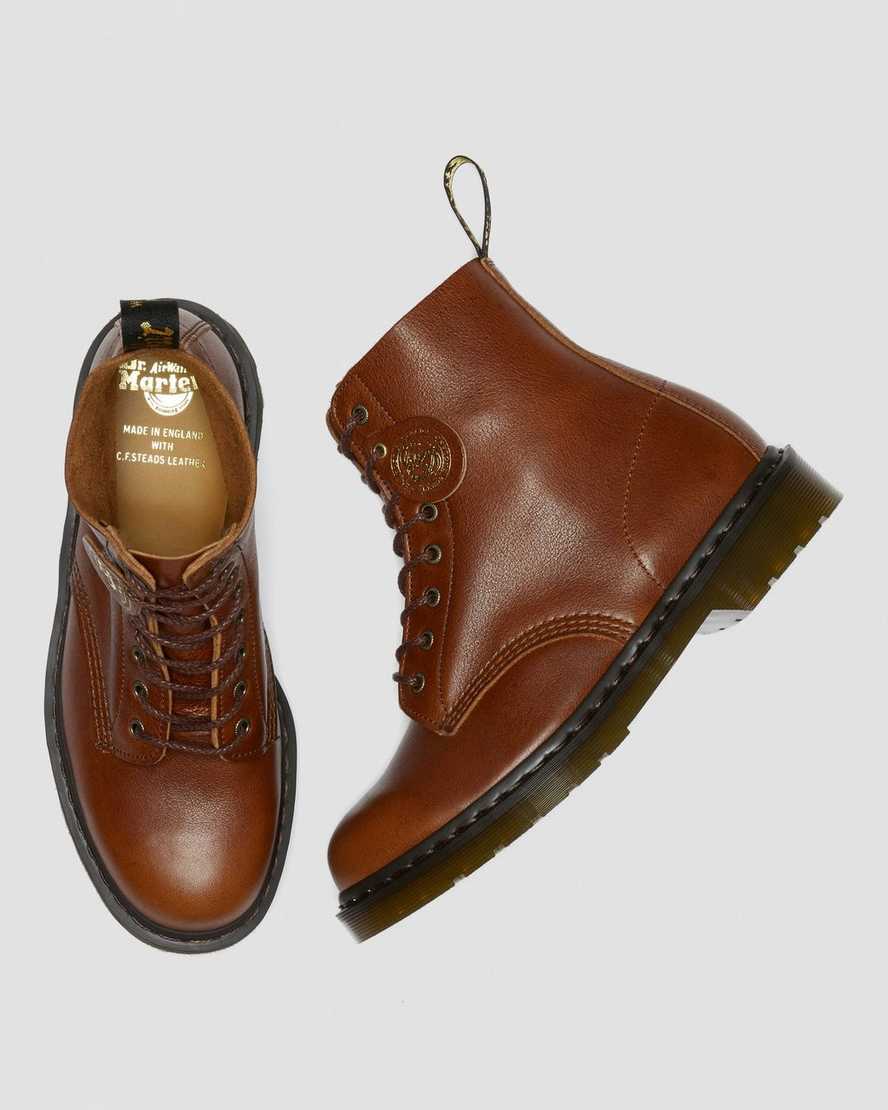 dr. martens 1460 pascal damestøvler med snørebånd brune