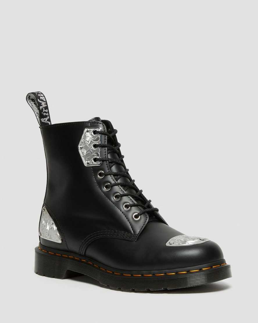 sorte dr martens king nerd 1460 damestøvler med snørebånd