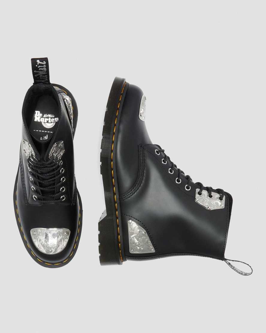 sorte dr martens king nerd 1460 damestøvler med snørebånd