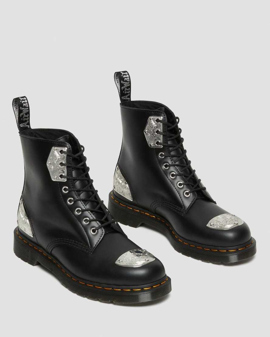 sorte dr martens king nerd 1460 damestøvler med snørebånd