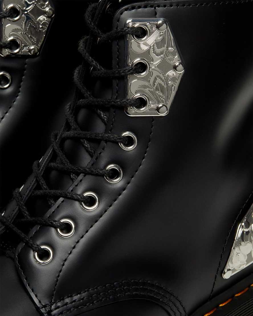 sorte dr martens king nerd 1460 damestøvler med snørebånd