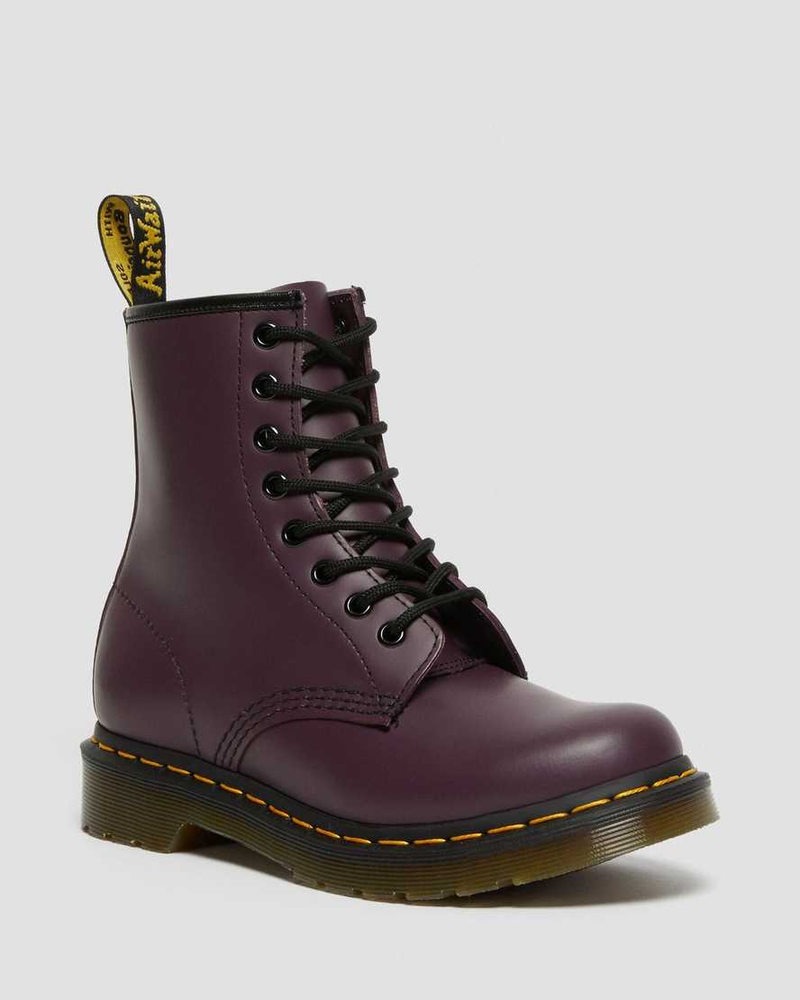 lilla dr martens 1460 smooth damestøvler med snørebånd