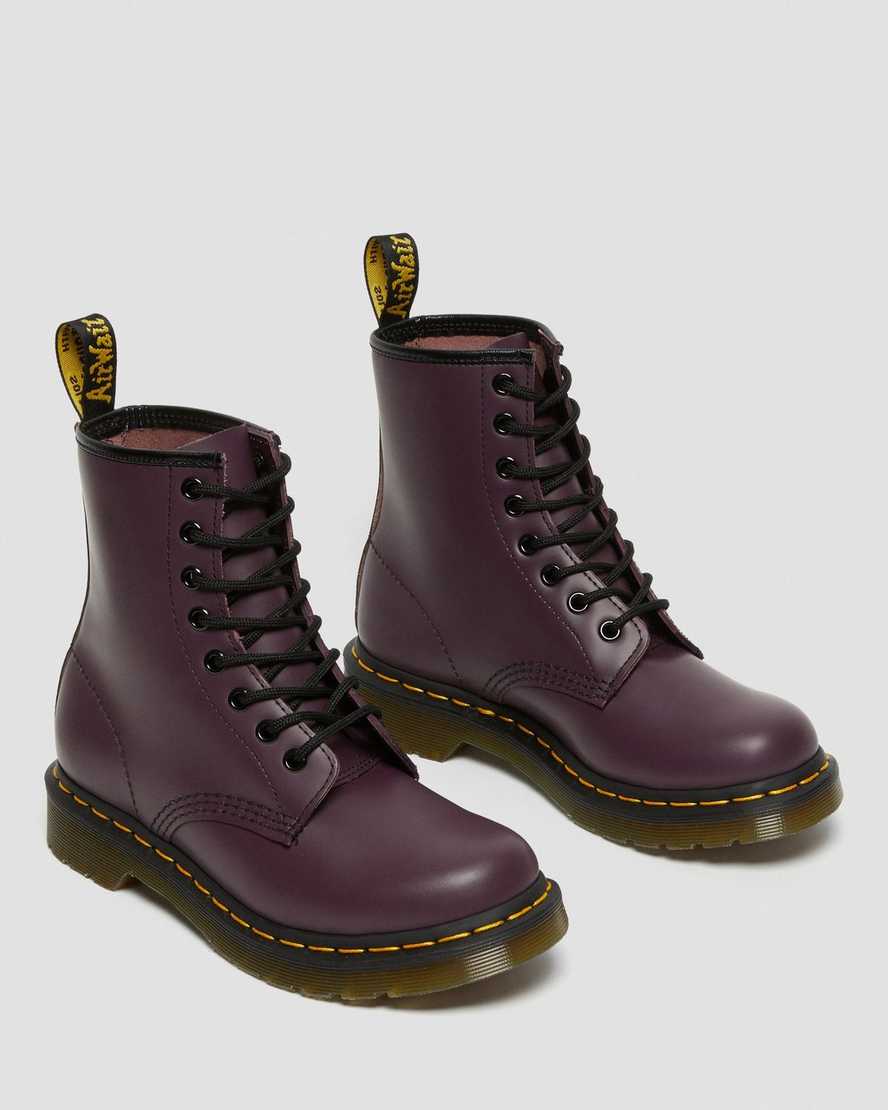 lilla dr martens 1460 smooth damestøvler med snørebånd