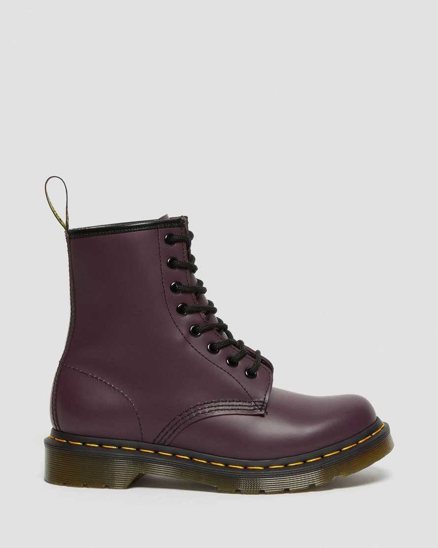 lilla dr martens 1460 smooth damestøvler med snørebånd