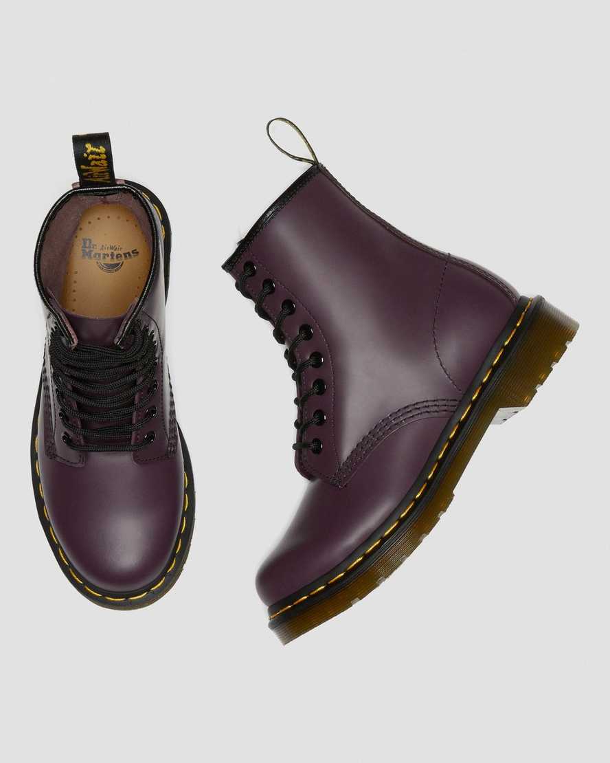 lilla dr martens 1460 smooth damestøvler med snørebånd