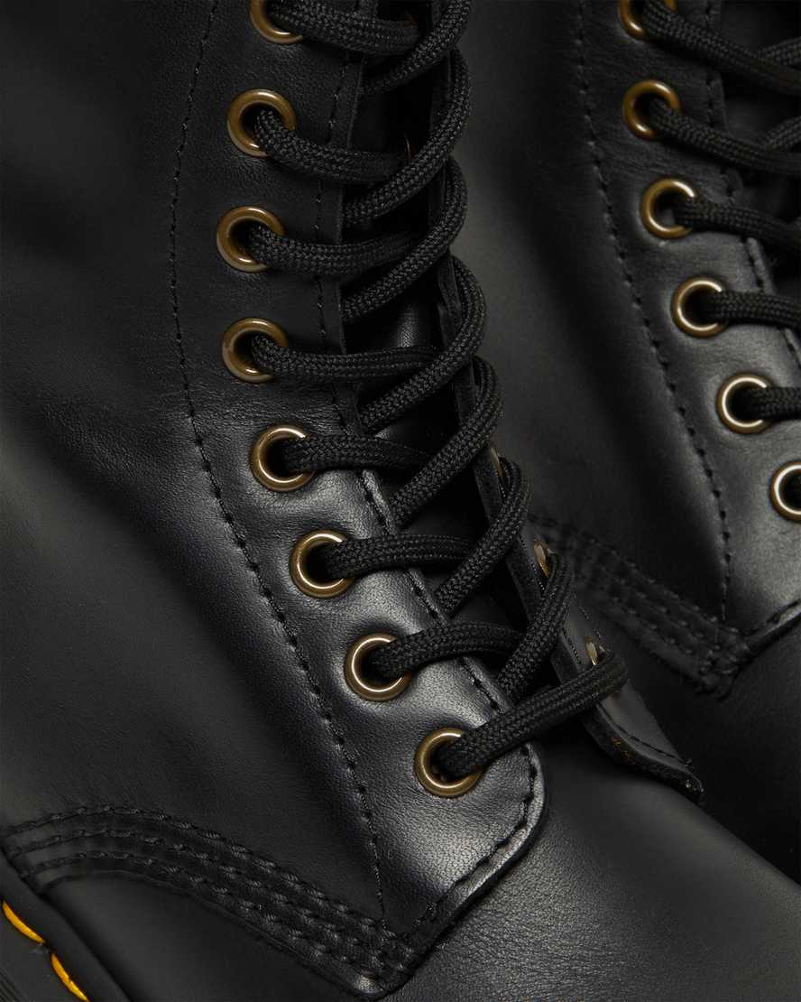 sorte dr martens clemency heeled damestøvler med snørebånd