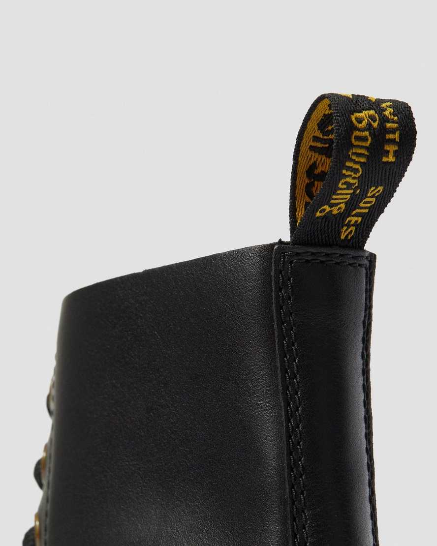 sorte dr martens clemency heeled damestøvler med snørebånd