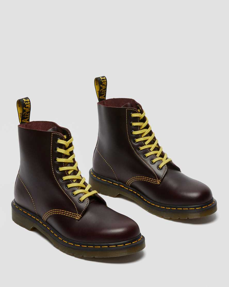 dr. martens 1460 pascal atlas damestøvler med snørebånd i bordeaux