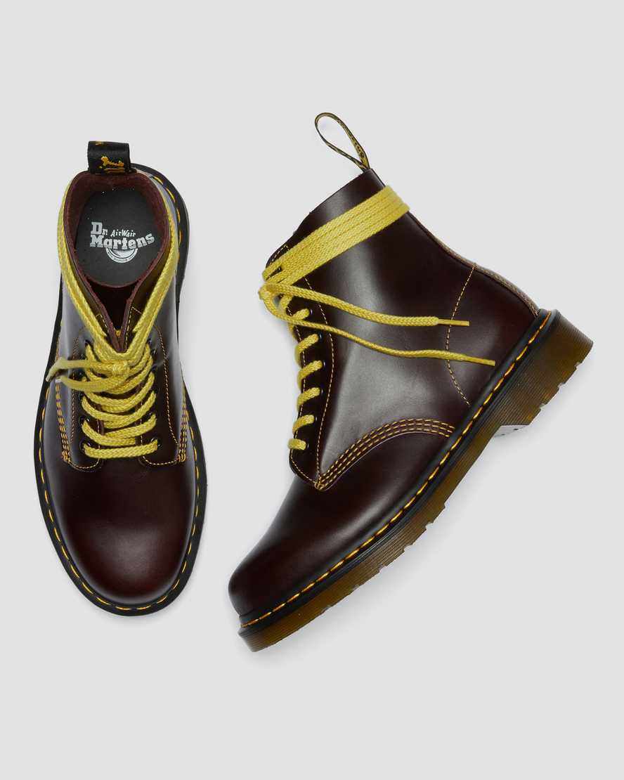 dr. martens 1460 pascal atlas damestøvler med snørebånd i bordeaux