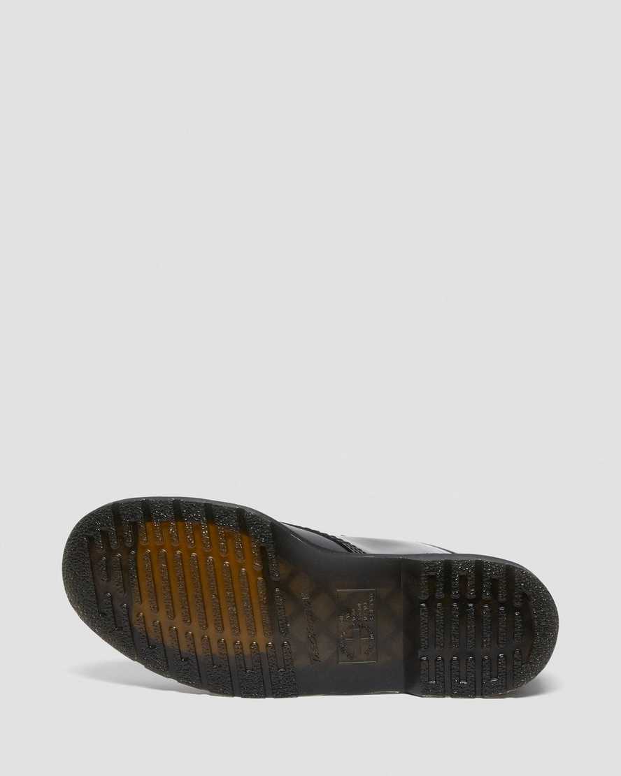 sorte dr martens 1460 elastic smooth damestøvler med snørebånd