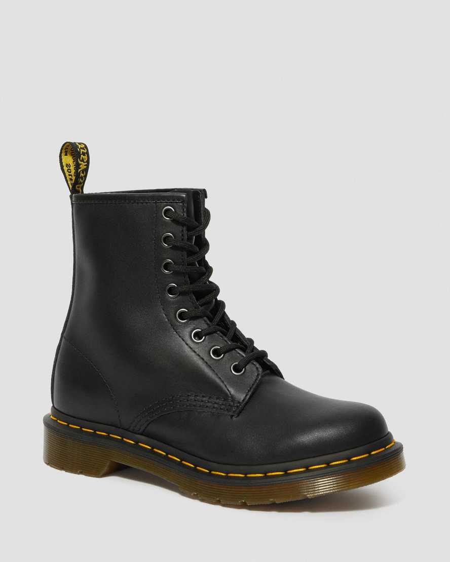 sorte dr martens 1460 nappa damestøvler med snøre