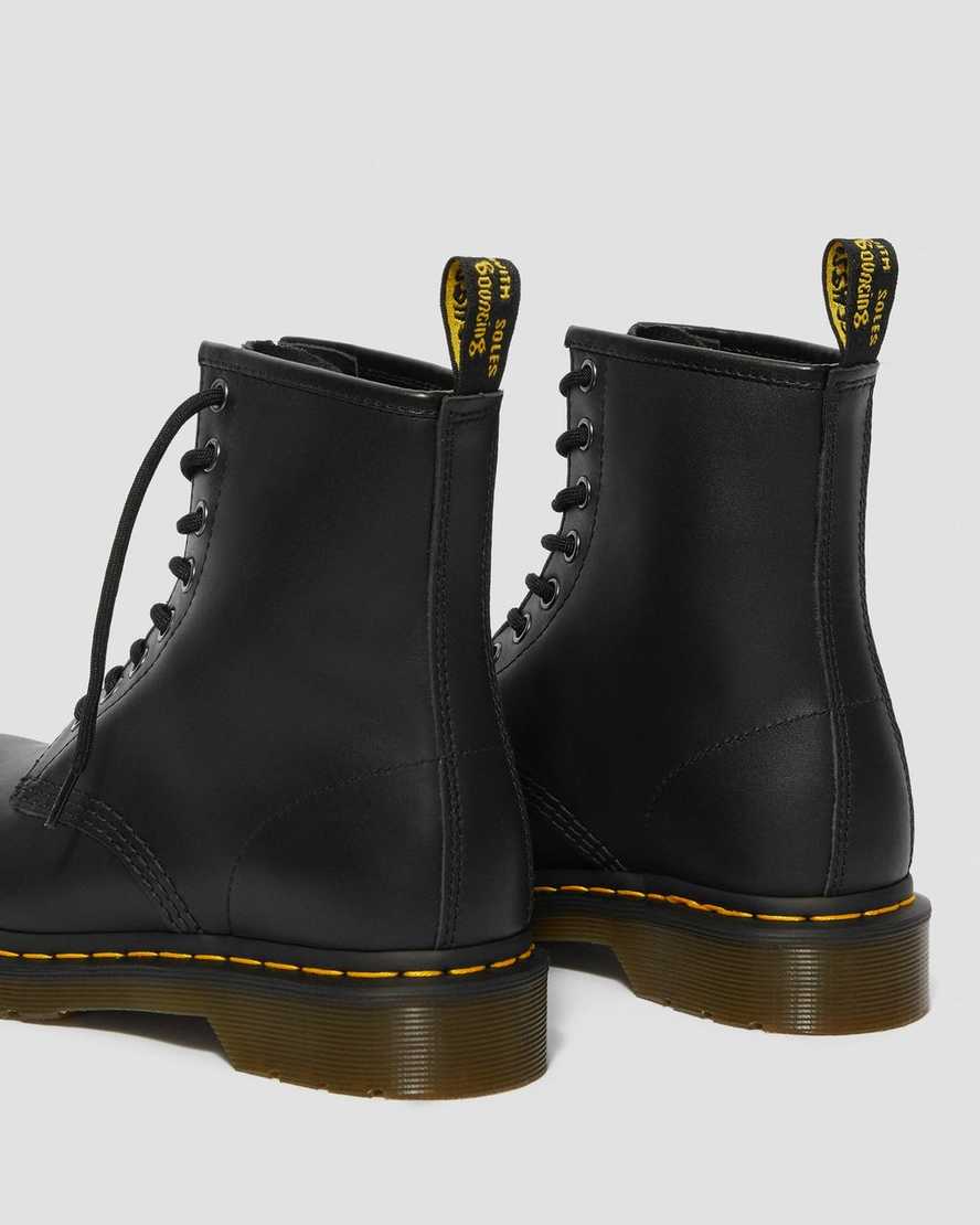 sorte dr martens 1460 nappa damestøvler med snøre