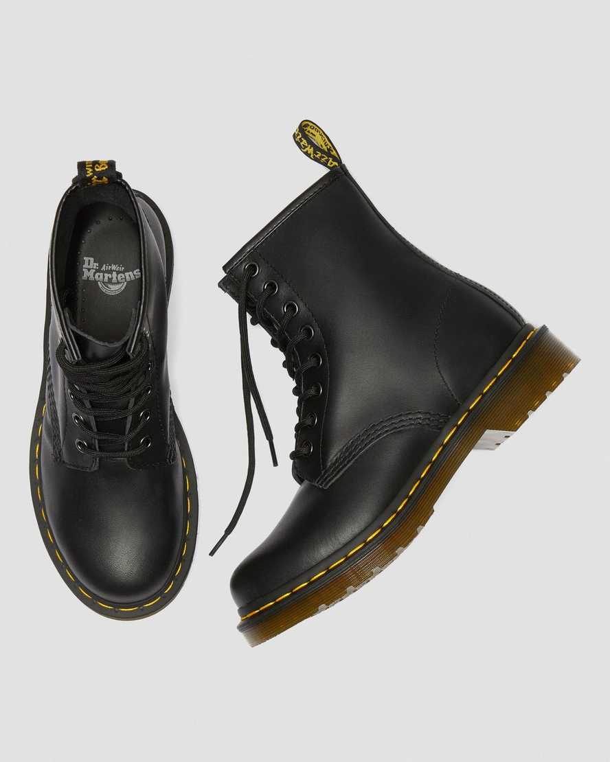 sorte dr martens 1460 nappa damestøvler med snøre