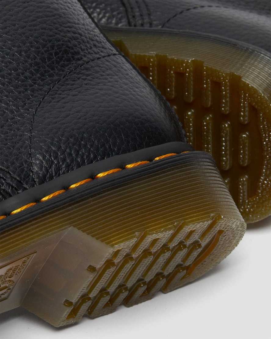 sorte dr martens 1460 pascal iridescent hardware damestøvler med snørebånd
