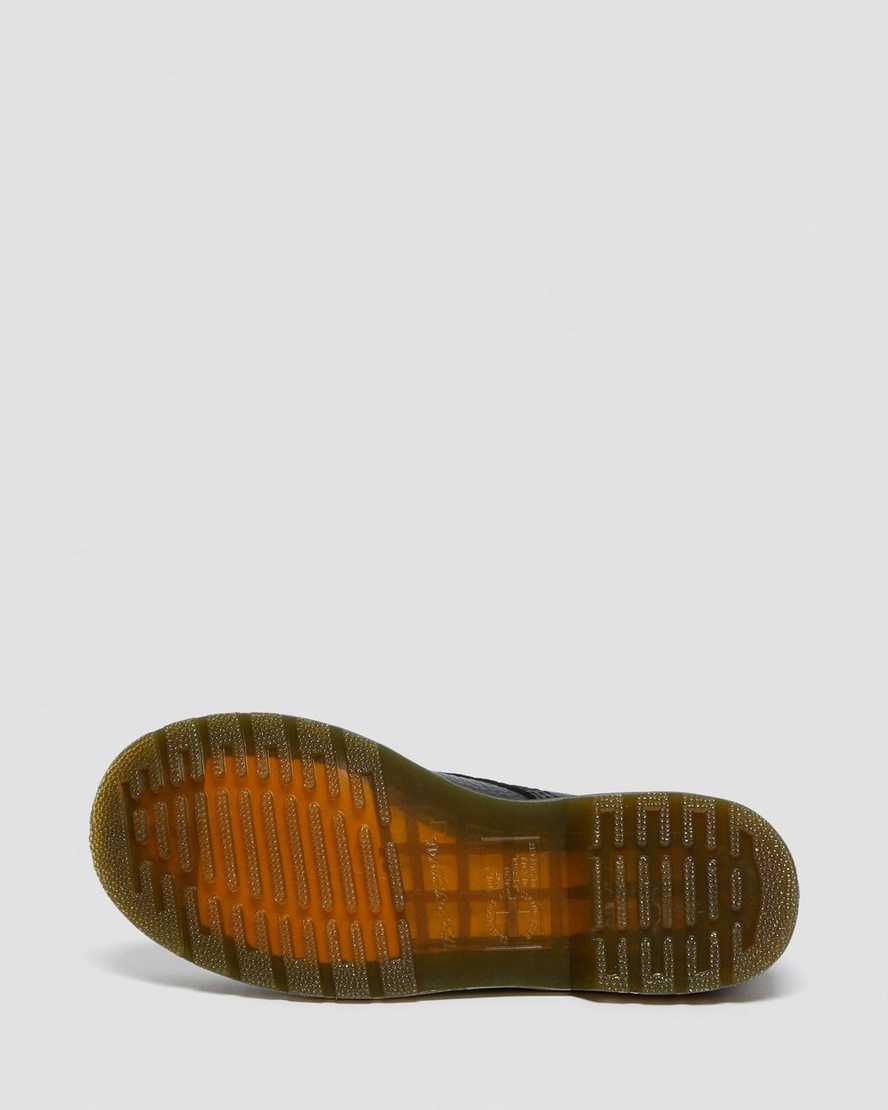sorte dr martens 1460 pascal iridescent hardware damestøvler med snørebånd