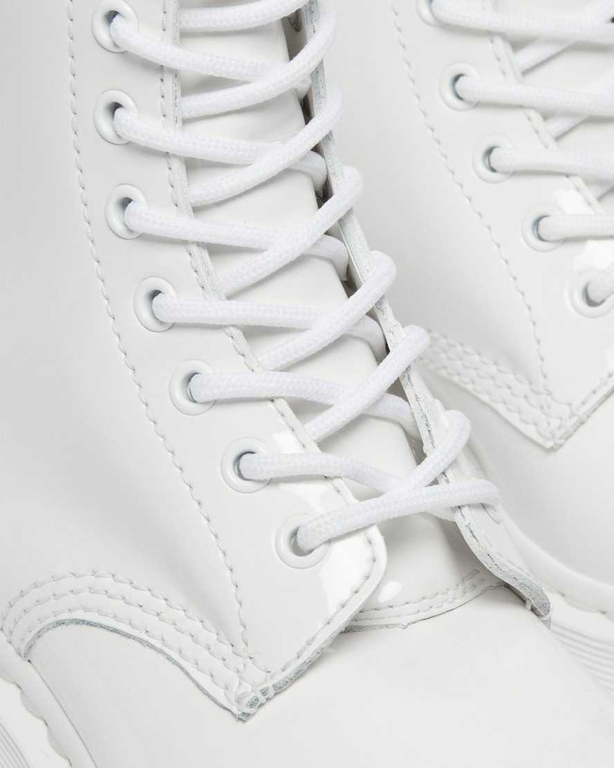 hvide dr martens 1460 mono patent damestøvler med snøre
