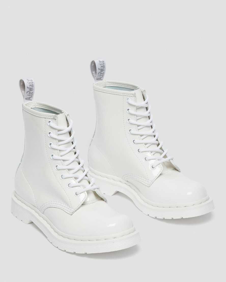hvide dr martens 1460 mono patent damestøvler med snøre