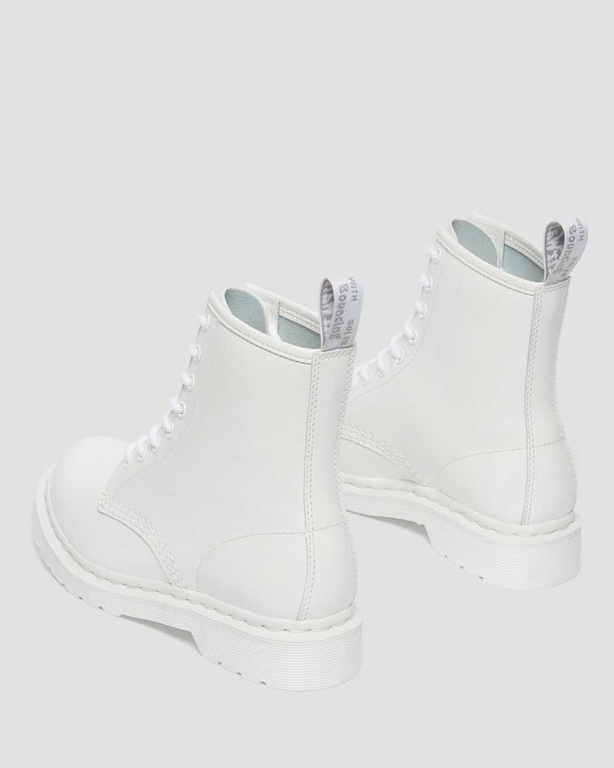 hvide dr martens 1460 mono patent damestøvler med snøre
